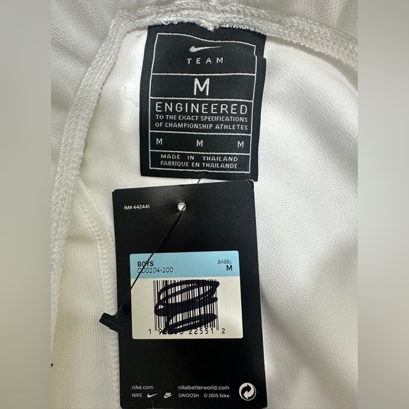 NEW Nike Engineered Size Medium Boys Baseball Pants White Jogger - Picture 7 of 8